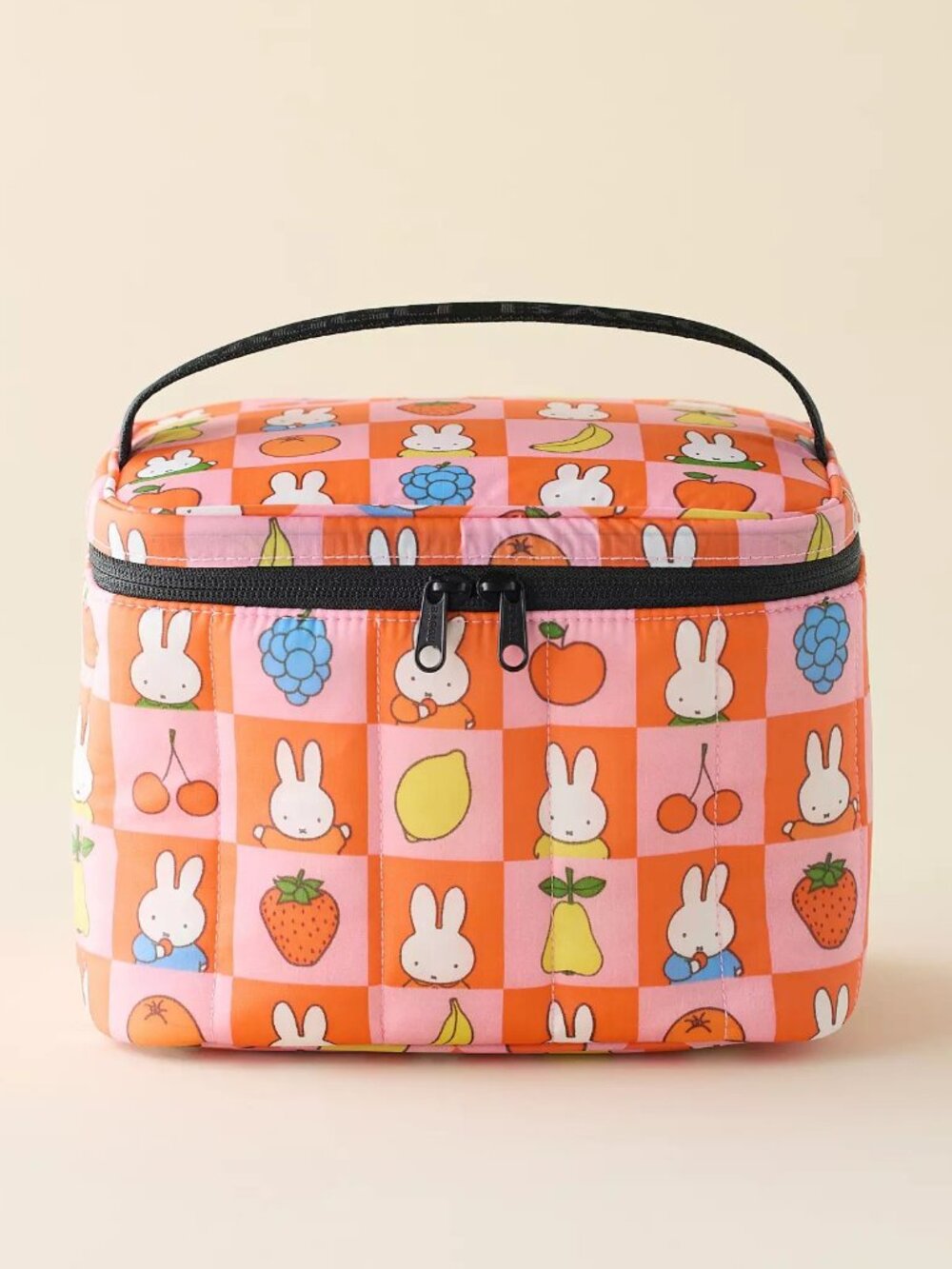 NWT Baggu Puffy Lunch Bag - Checkered Fruit Miffy